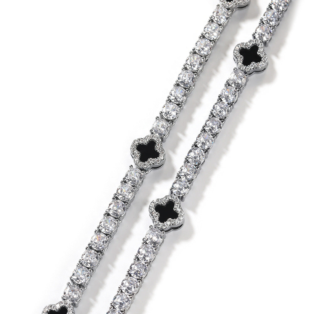 MIDNIGHT CLOVER CHAIN SILVER -  MULTICOLOR
