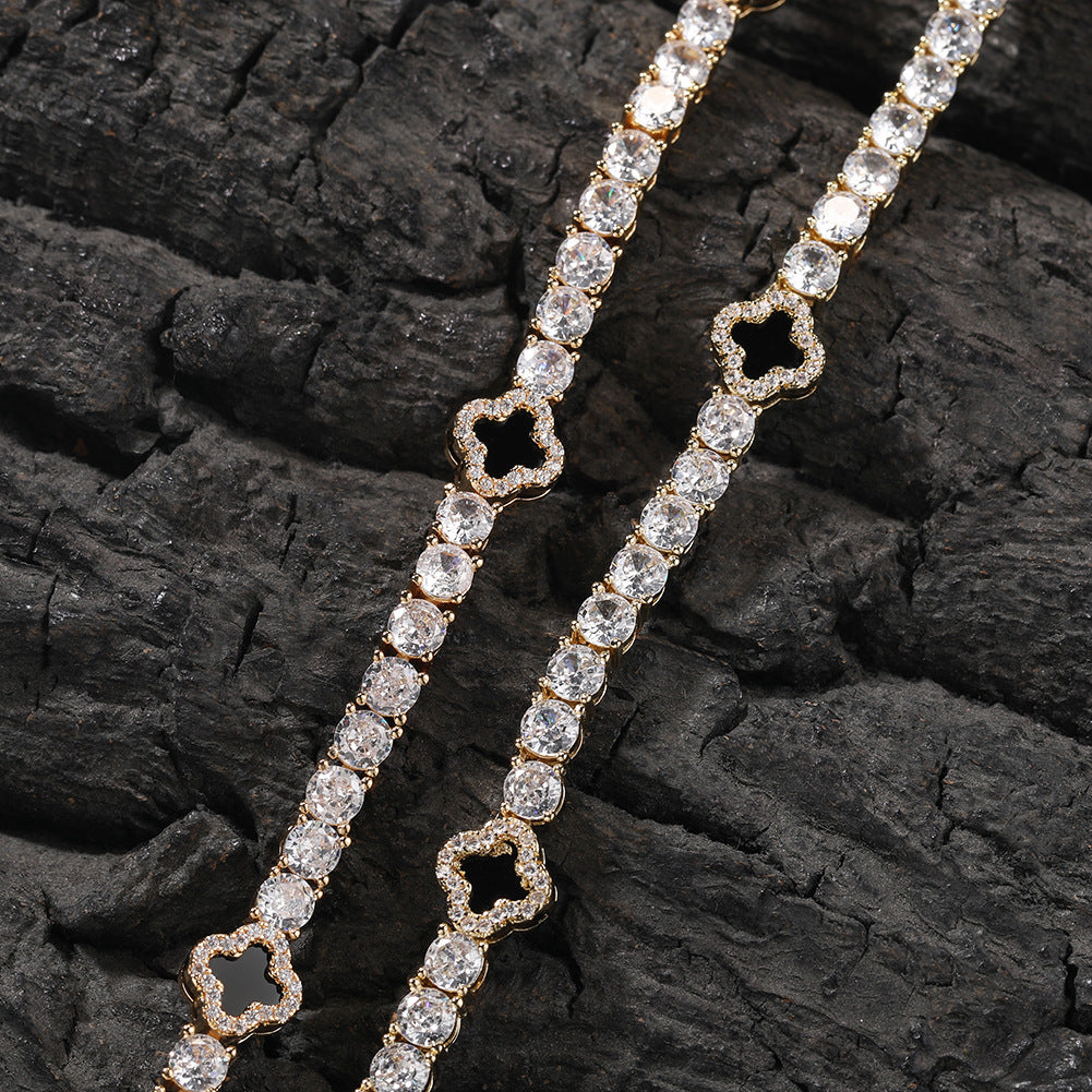 MIDNIGHT CLOVER CHAIN SILVER -  MULTICOLOR