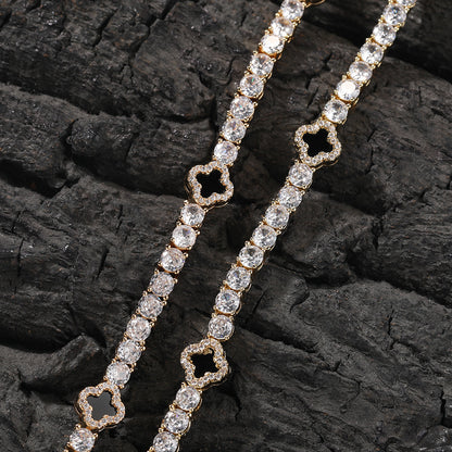 MIDNIGHT CLOVER CHAIN SILVER -  MULTICOLOR