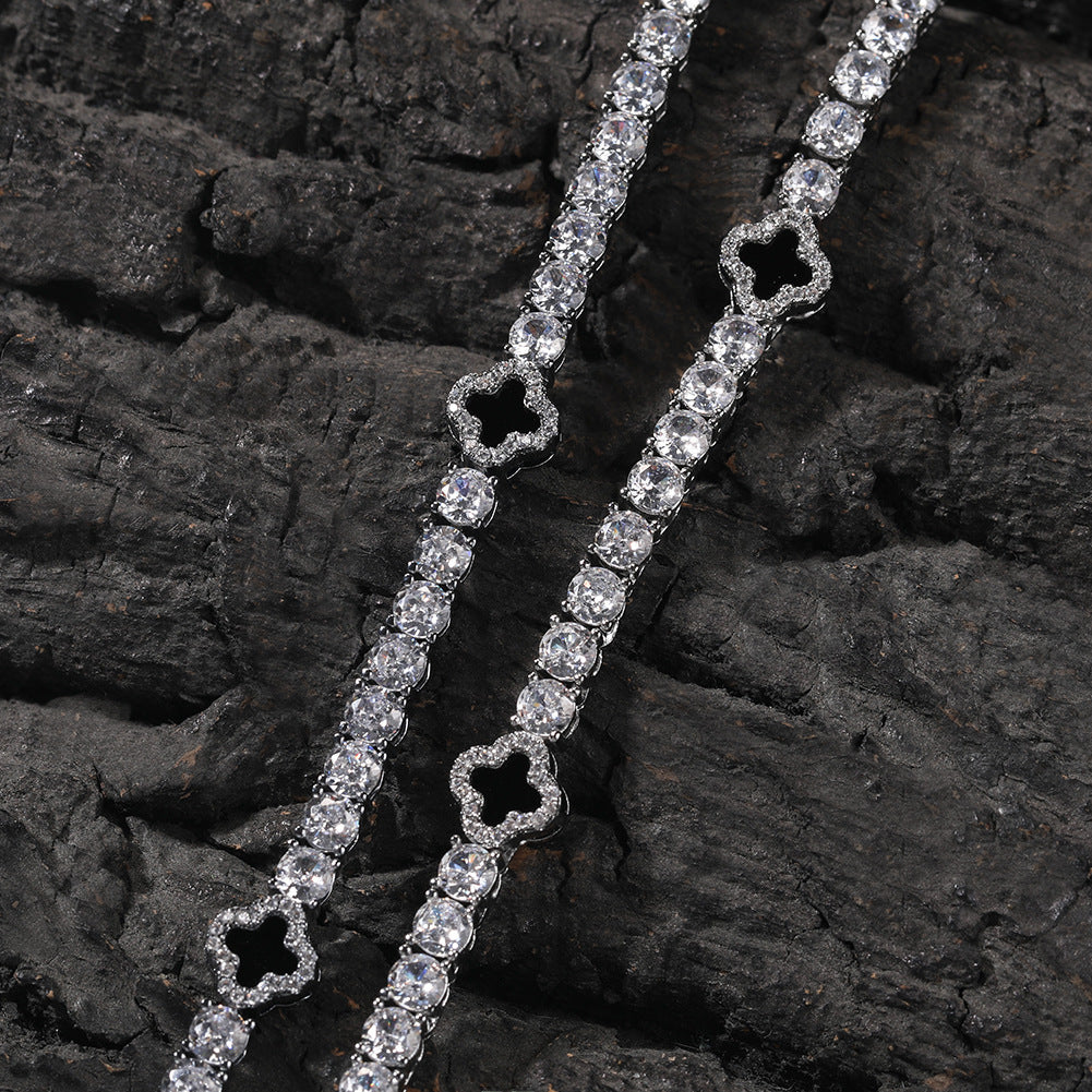 MIDNIGHT CLOVER CHAIN SILVER -  MULTICOLOR