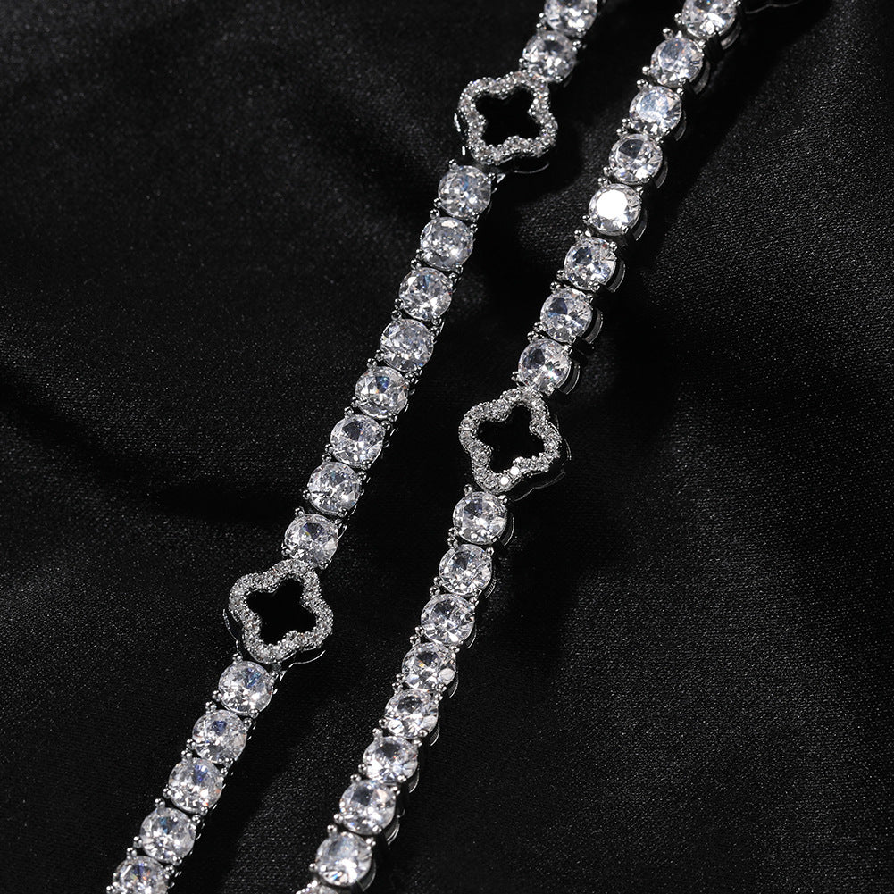 MIDNIGHT CLOVER CHAIN SILVER -  MULTICOLOR