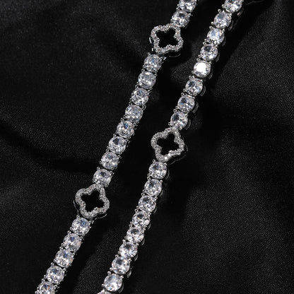 MIDNIGHT CLOVER CHAIN SILVER -  MULTICOLOR